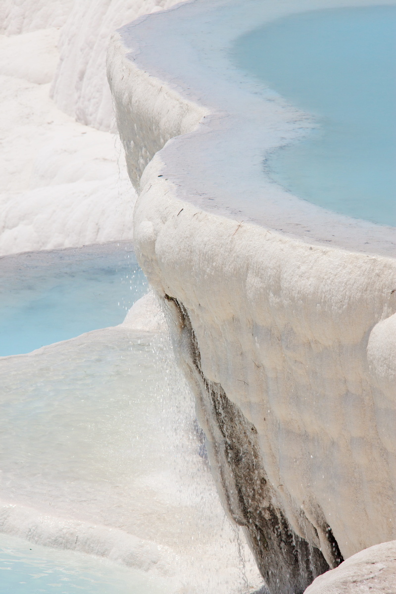 landscape, no people, day, non-urban scene, snow, scenics - nature, turkey, white color, ice, limestone, sea, 4K, nature, Geological, outdoors, high angle view