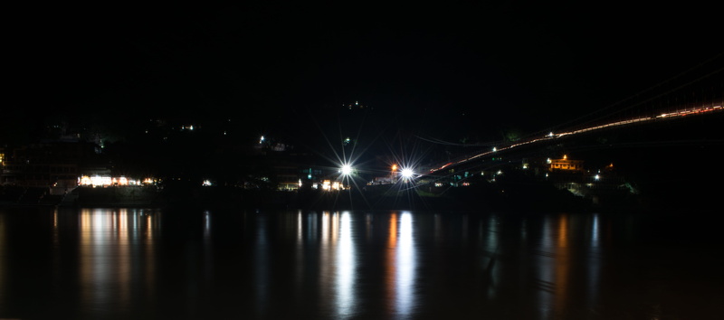 architecture, no people, connection, night, ganges, light - natural phenomenon, water, river, city, dark, ganga, waterfront, nightlife, reflection, lighting equipment