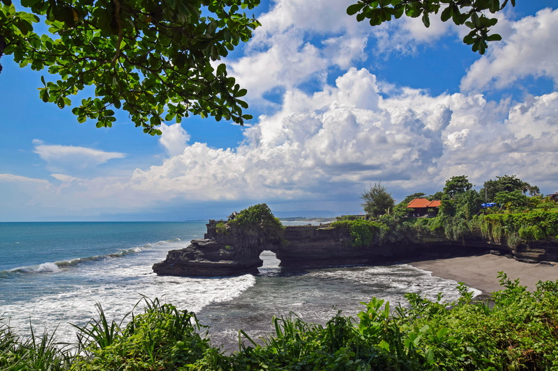 tranquility, brown, coastline, growth, rock - object, day, plant, body, sky, beach, near, beauty in nature, Temple, house, scenics, cloud - Sky, landscape