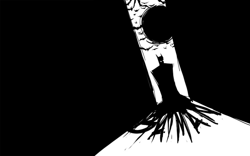 bw, hd, 720P, batman, cartoon/comic, black