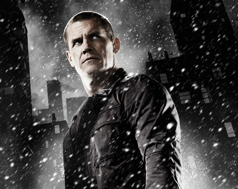 waist up, one person, Josh Brolin, nature, motion, sin, architecture, 2014, storm, torrential rain, Movies, city, dame, blizzard, portrait, wet, blurred motion