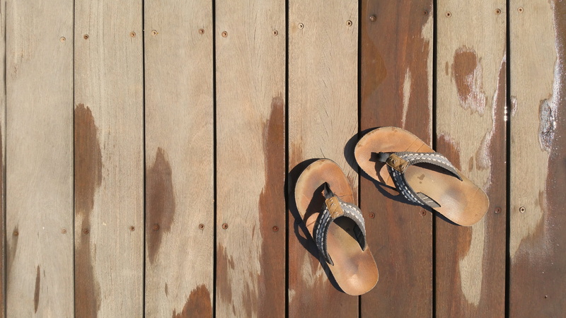 parquet, relaxed, backgrounds, safety, no people, sandal, personal accessory, textured, brown, flops, summertime, flip flops, 5K, swimming pool, wood - material