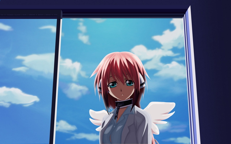 Anime Girls, Sora No Otoshimono, Ikaros, anime, 1080P