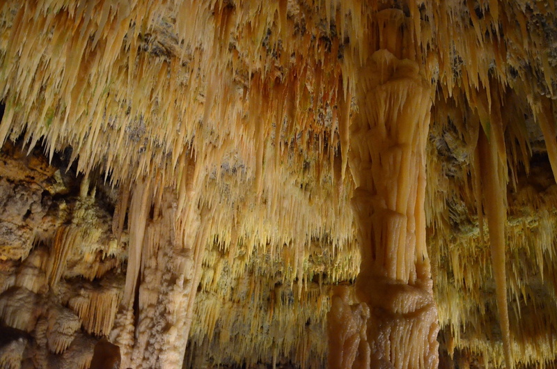 stalagmites, sous, entrance, terre, 1080P, cave, land, grotto