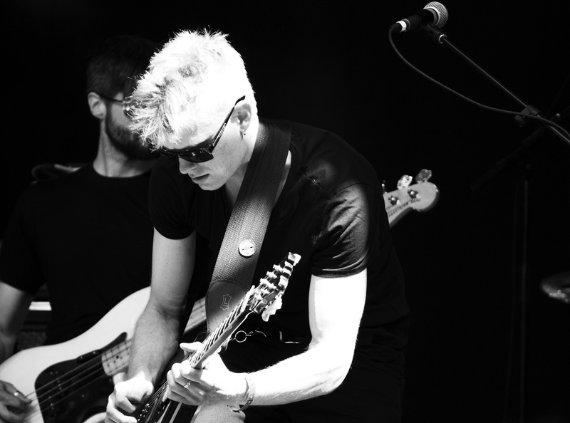 artist, musical, men, two people, mature men, rock Music, play, playing, mother mother, wearing, stage - Performance Space, musician, string instrument