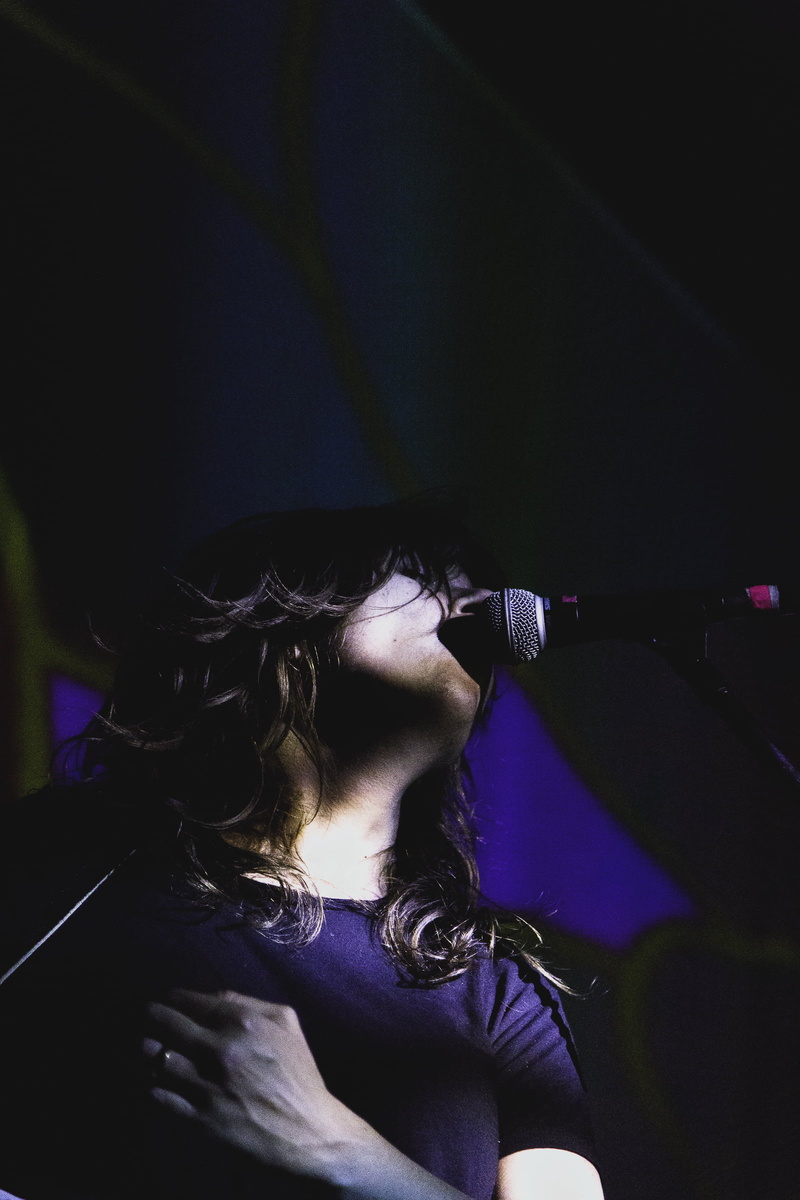 young women, microphone, festival, leisure activity, front view, club, stage, lifestyles, music, young adult, concert, singing, one Person, casual clothing