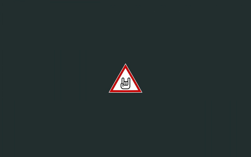 1080P, Rock And Roll, minimalism, Road Sign