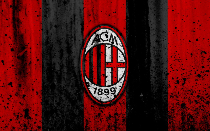 A.C. Milan, 4K, Logo, Emblem, Soccer