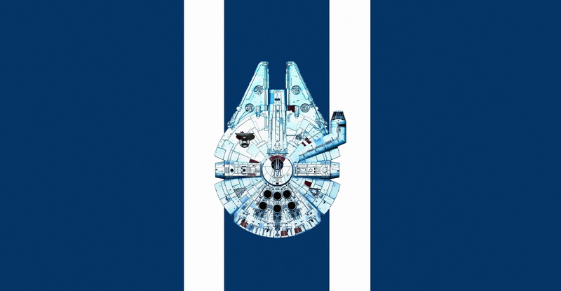 Minimalist, 5K, Star Wars, Millennium Falcon, Spaceship