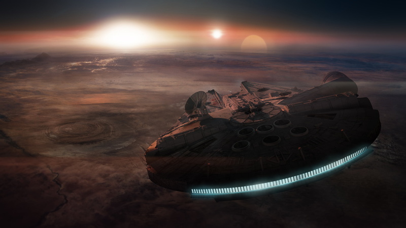 tranquil scene, space, no People, nature, 2K, landscape, transportation, water, planet, nautical Vessel, star wars, sea, horizon, scenics - nature, uFO