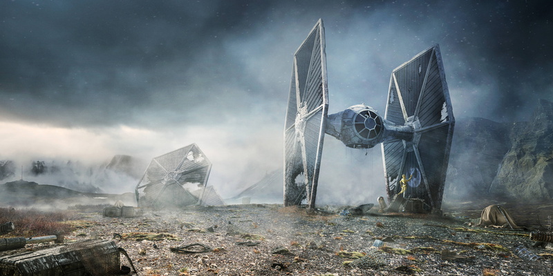 TIE Fighter, 8K, C-3PO, R2-D2, Star Wars