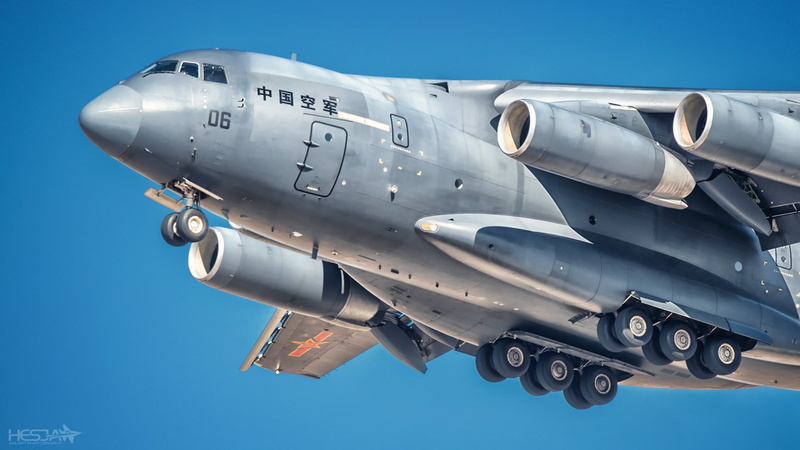Military transport, Engine, Wing, The plane, HESJA Air-Art Photography, 1080P, AIR FORCE CHINA, Chassis, Changchun Airshow 2019, Xian Y-20