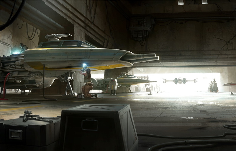 mechanic, mode of transportation, incidental people, x-wing, 720P, real people, men, travel, repairing, air vehicle, sci-fi, working, transportation, occupation