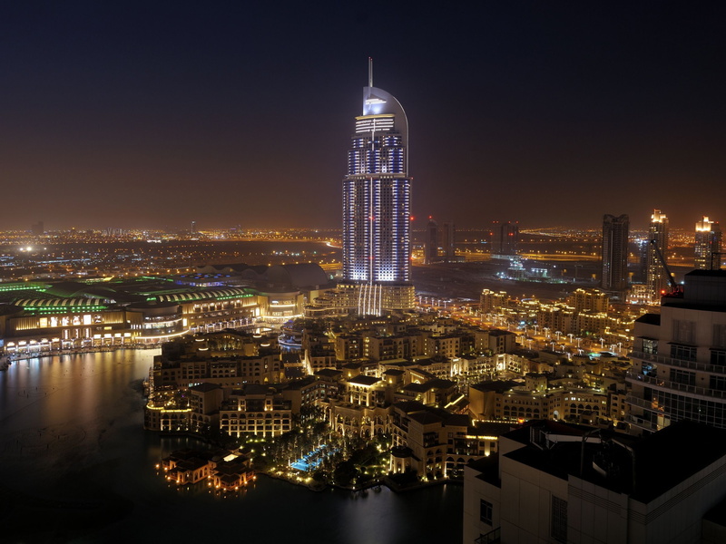 Emirates, home, road., the city, night, United, 2K, palm trees, water, Dubai, Cities, Arab, the hotel, naght, Arab kings