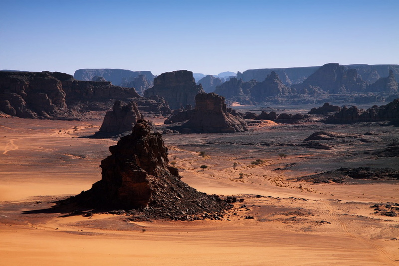 africa, ancient, algeria, tassili, semi-arid, desert, travel, rock formation, scenics - nature, najjer, rock, stone, geological formation, landscape, dry