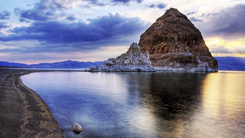 art, hd, lake, Pyramid Lake, x, 1080P, lakes, nature, pyramid, Nevada