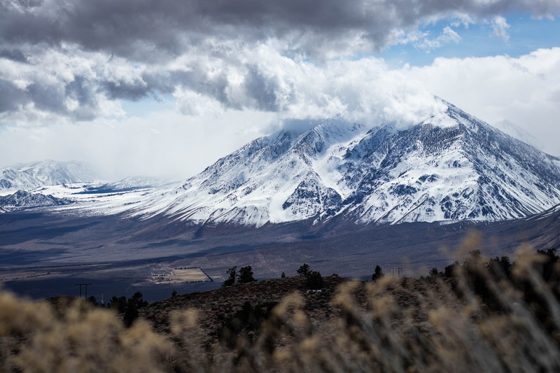 mountain, scenics - nature, cloudy, cold temperature, highway, tranquility, snowy, sky, glacier, nature, non-urban scene, snowcapped mountain