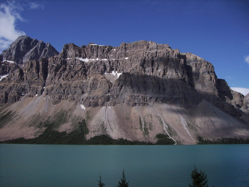 rock - object, highway 93, banff, 2K, National Park, Bow Lake, national park, water, west canada, environment, clear sky, Jasper, alberta, mountain peak