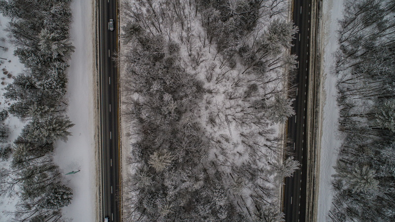 I-93, scenics - nature, beauty in nature, nature, photograph, flowing water, land, drone view, trees, outdoors, frost, high angle view, no people, tree