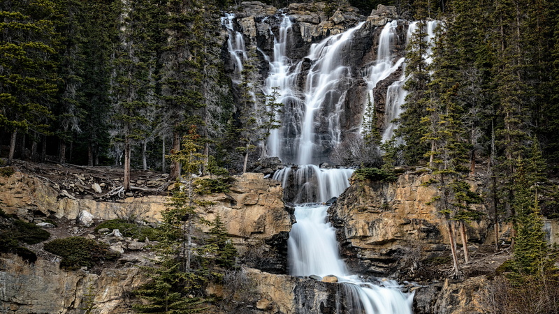 National Parks of Canada, scenics, Edit, Banff National Park, falls, forest, brown, river, freshness, Landscape, Alberta, Waterfalls, beauty In Nature