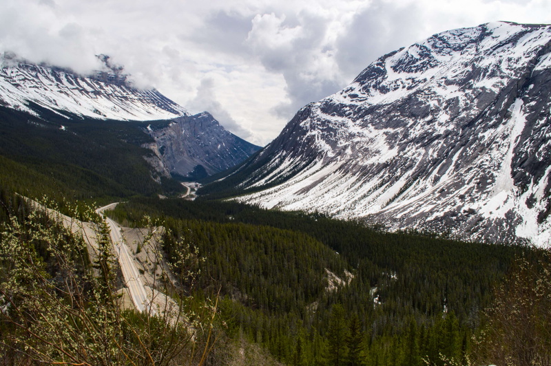 mountain peak, mountain, sky, clouds, rocky, tranquility, cloud - sky, scenics - nature, mountains, snow, land, environment, landscape, icefields parkway