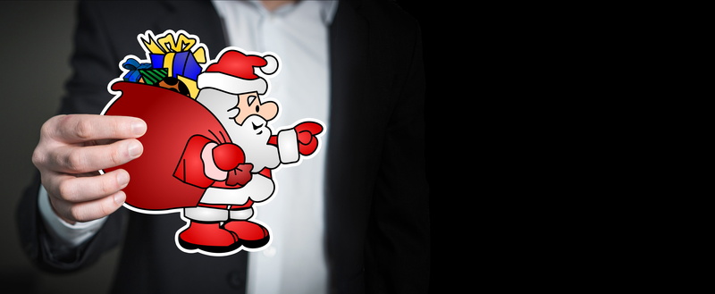 business partners, santa claus, human body part, nature, adult, human hand, men, studio shot, copy space, businessman, black background, business christmas card