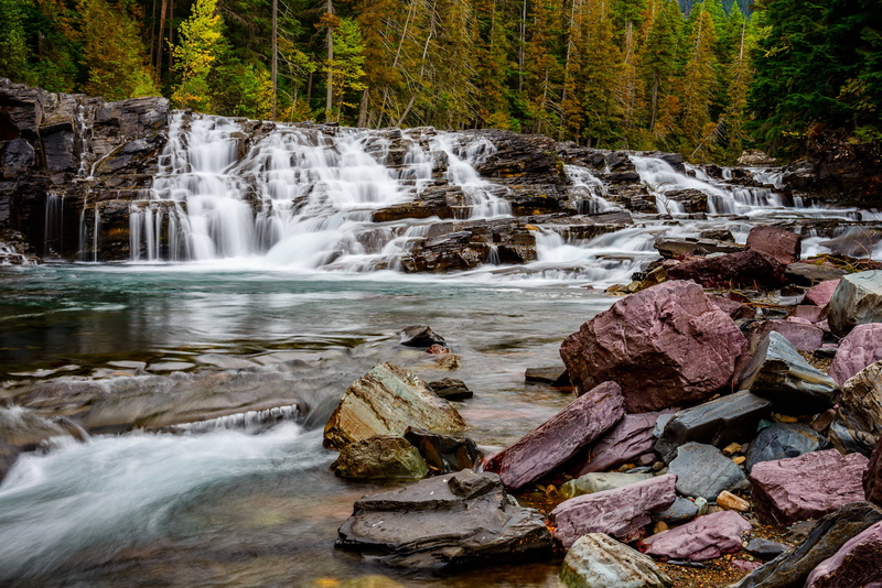 Glacier National Park, rock - Object, forest, photography, West Glacier, National Parks, USA, Lake McDonald, river, nature, stream, Montana, water, flowing Water