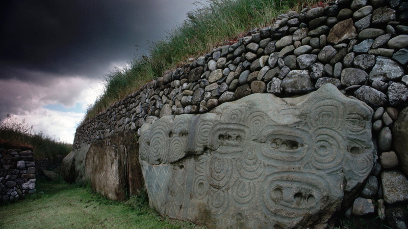 old, natural, structure, sky, carving - craft product, environment, wall, stone, rocks, memorial, trees, outdoor, stone wall, art and craft, solid, nature