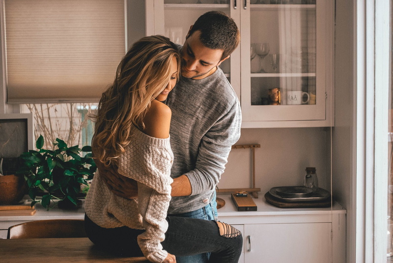 1080P, romance, heterosexual couple, love, cuddle, woman, home interior, man, togetherness, happiness, beside, females, couple, women, white, two people