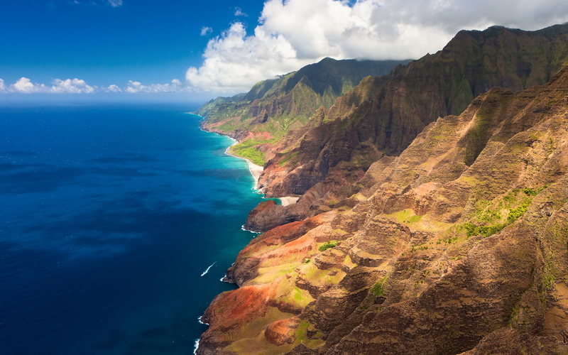 sea, hawaii, beach, sunny, ocean, 2K, background