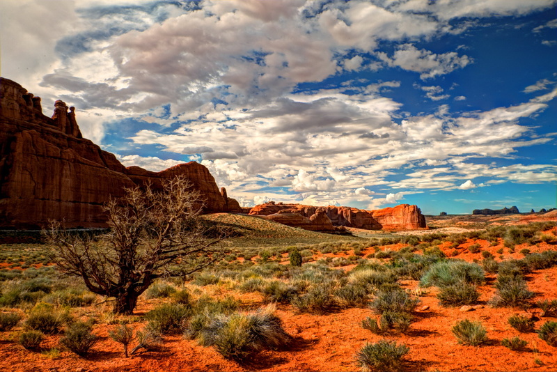 landscape, 2K, sky, national, arches, usa, desert, park, rock, utah
