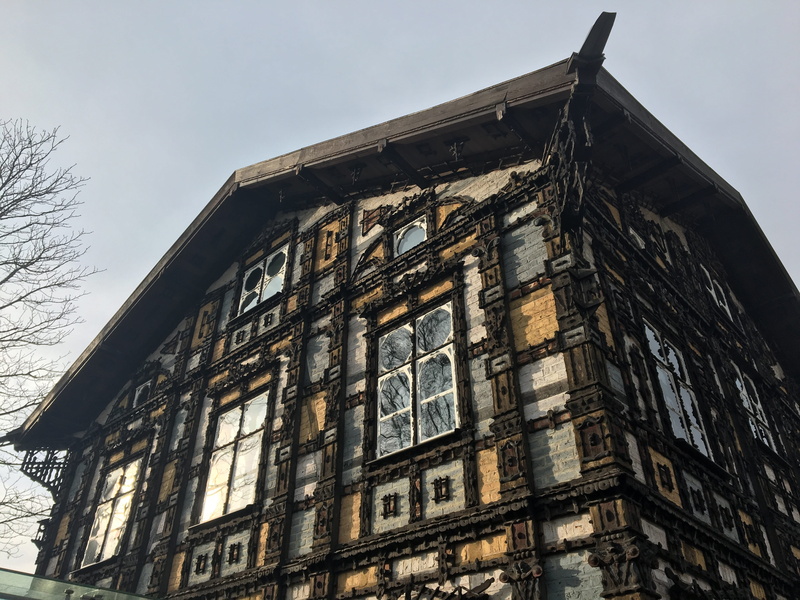 sky, sehenswürdigketi, architecture, glass - material, weathered, roof, ruined, construction, city, museum, house, artists, abandoned, art, outdoors, germany