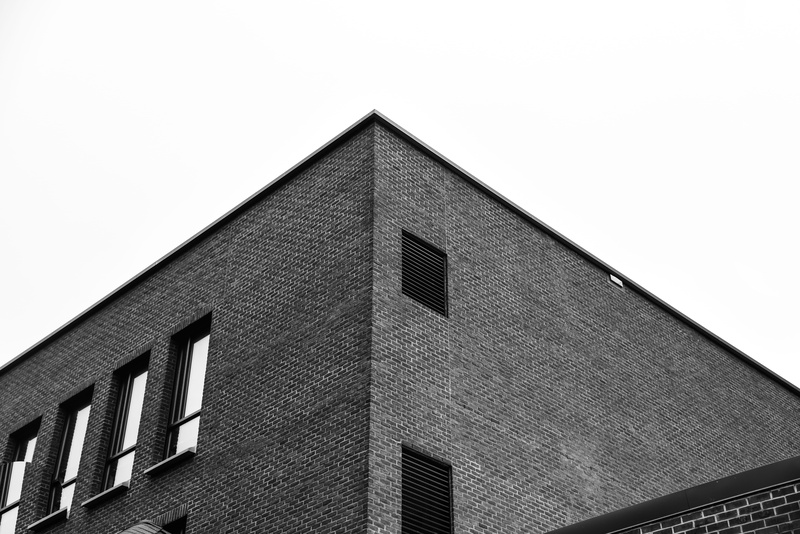 house, sky, outdoors, downtown, north carolina, no people, brick, building, old, black and white, roof, place of worship, building exterior, raleigh, low angle view