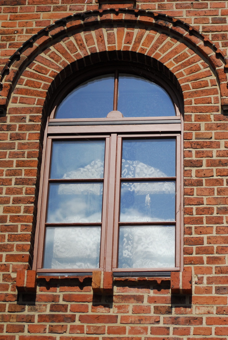 Windows, house facade, Window, stone wall, 4K, romantic, no people, low angle view, old, window frame, wall, sky, brick, shape, glass - material, decorative