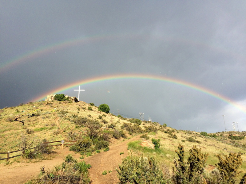 daytime, day, scenics - nature, land, no people, double rainbow, tranquil scene, climate, tree, beauty in nature, multi colored, non-urban scene, outdoors