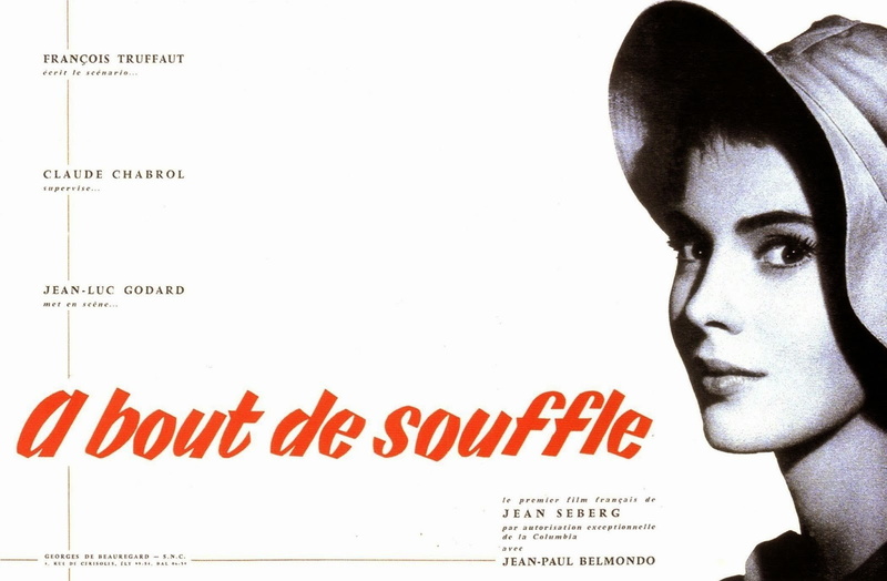 Jean Seberg, minimalism, Jean-Luc Godard, movie poster, À bout de souffle, Film posters, 720P