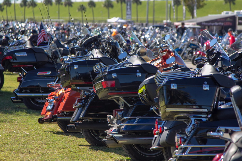 mode of transportation, incidental people, large group of objects, day, bike, crowd, transportation, outdoors, junkyard, abundance, biketober, daytona beach