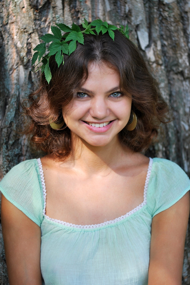 waist up, cute, enchanted, beauty, happiness, lifestyles, story, eclectic, wearing, vegan, beautiful woman, hippie, one person, outdoors, forest, nature
