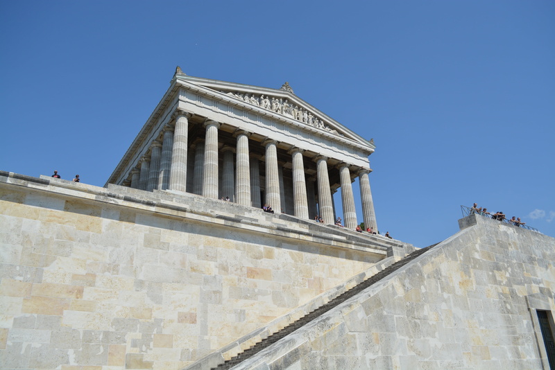 sky, government, tourism, germany, clear sky, memorial, nature, walhalla, day, regensburg, construction art, travel, impressive, building, columnar, 4K