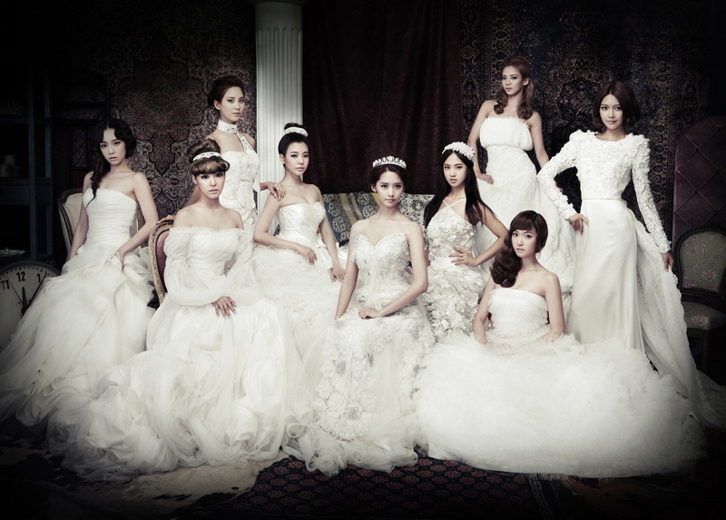 looking at viewer, Girls Generation, dress, Seohyun, Jessica Jung, Sunny, 720P, Tiffany Hwang, kim taeyon, group of women, Korean, Sooyoung, SNSD, Kwon Yuri