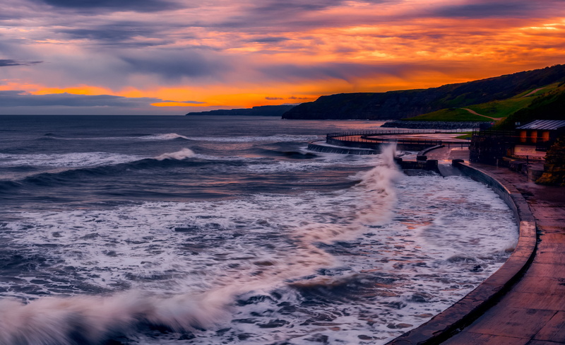 north yorkshire, nature, land, idyllic, wave, windy, beach, motion, sport, golden hour, travel, sea, derelict, ocean, surfing, seashore, landscape, seascape