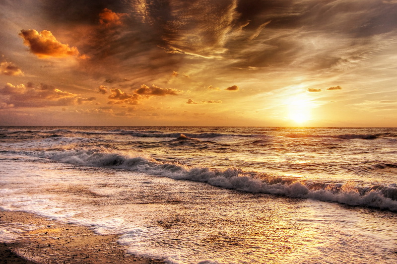 romance, water, horizon over water, clouds, motion, sea, 2K, evening sky, sunset, idyllic, tranquil scene, outdoors, abendstimmung, sun, scenics - nature