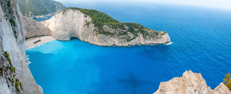 idyllic, ship, mediterranean, boat, panorama, landscape, travel destinations, greek island, sea, outlook, beach, wreck, rock, cliff, blue, travel, scenics - nature