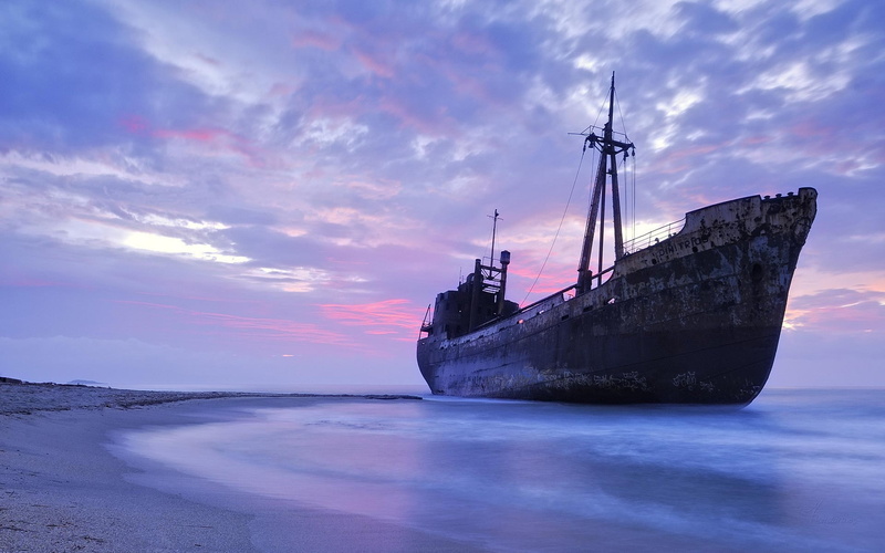 rust, rusty, ship, wreck, shipwreck, beached, beach, ocean, 1080P