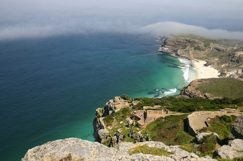 cliff, scenics - nature, rock - object, land, high angle view, coast, sea, nature reserve, nature, cape of good hope, day, rocky coast, beauty in nature