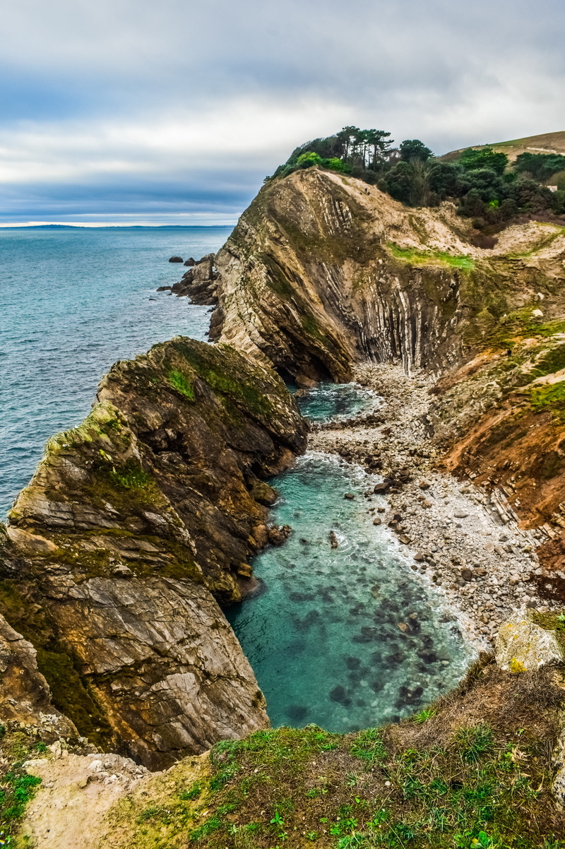 clouds, day, nature, lulworth cove, beauty in nature, dorset, solid, united kingdom, turquoise colored, outdoors, rock, jurassic coast, mountain, water