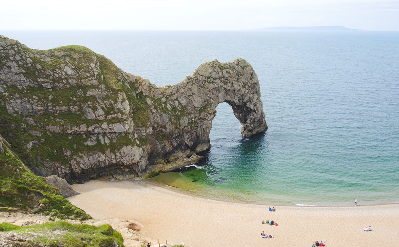 rock formation, outdoors, nature, land, day, dorset, horizon over water, jurassic, durdle door, sea, scenics - nature, tranquil scene, beach, coast, high angle view