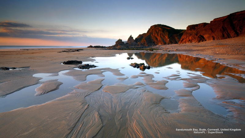 bude, sandymouth, cornwall, bay, 2K, united, kingdom