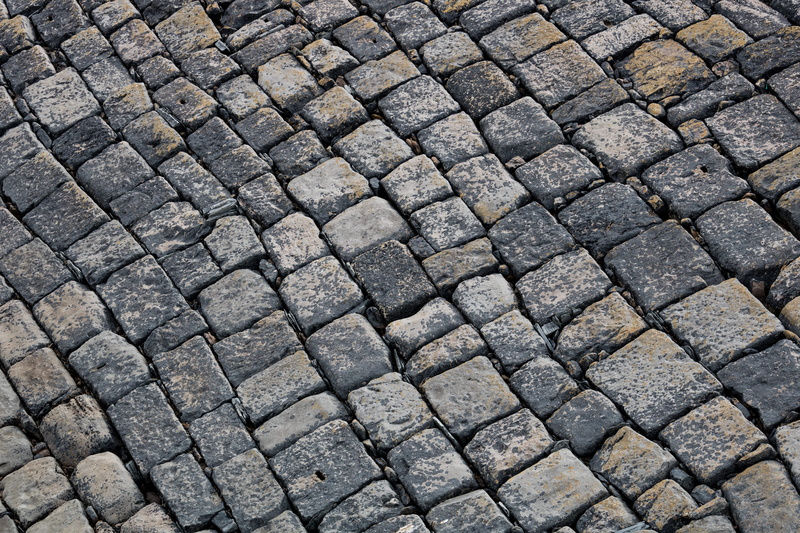 outdoors, gray, no people, street, grey, in a row, brown, full frame, day, stone, bude, wheel, roof tile, solid, united kingdom, bricks, pavement, paving stone