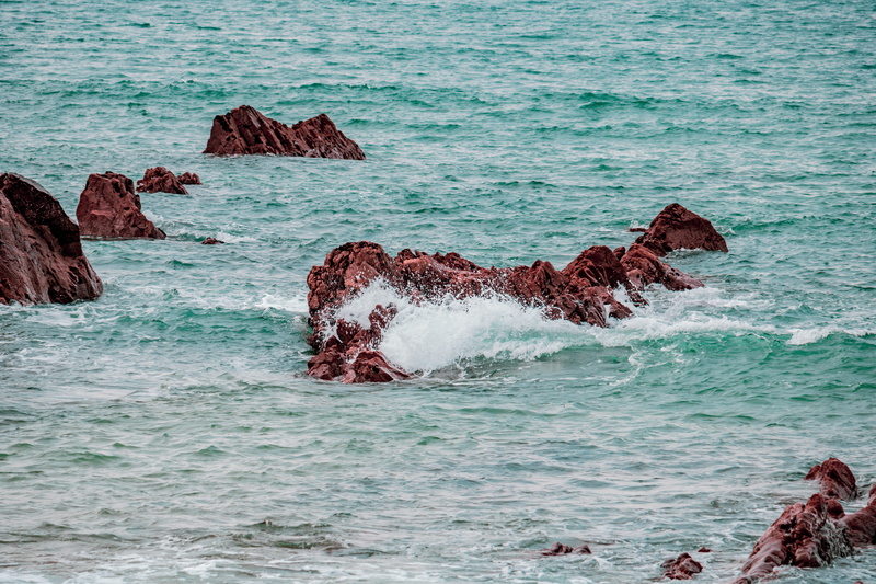 rock formation, ocean, rock, scenics - nature, rocks, solid, nature, marine, day, wave, no people, turquoise colored, tranquil scene, tower, beacon, tranquility